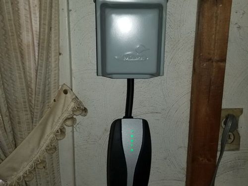 50-amp circuit for EV fast charging installed by Rathbun Electric