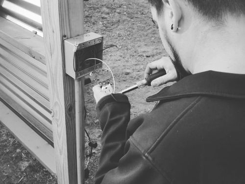 GFCI-protected outdoor lighting circuit by Rathbun Electric