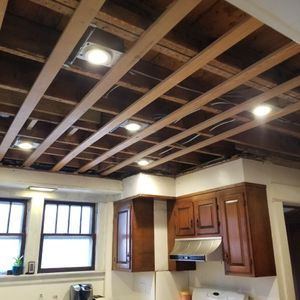 Recessed LED lighting installed by Rathbun Electric